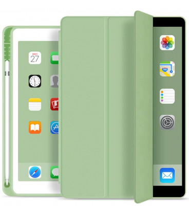 Žalias atverčiamas dėklas Apple iPad 10.2 2019 / 2020 / 2021 planšetei "Tech-Protect SC Pen"