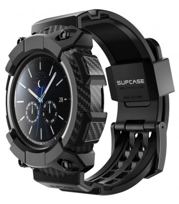 Juodas dėklas Samsaung Galaxy Watch 4 Classic 46mm laikrodžiui "Supcase Unicorn Beetle Pro"