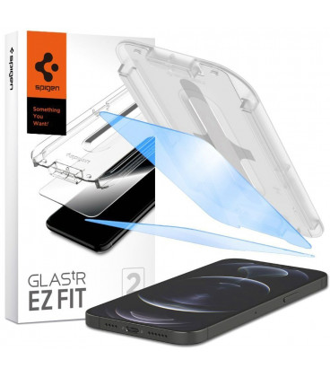 Apsauginis grūdintas stiklas Apple iPhone 13 / 13 Pro / 14 telefonui "Spigen Glas.TR EZ Fit Antiblue 2-Pack"