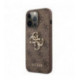 GUHCP13L4GMGBR Guess PU 4G Metal Logo Case for iPhone 13 Pro Brown