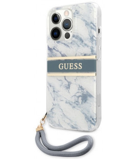 Mėlynas dėklas Apple iPhone 13 Pro telefonui "GUHCP13LKMABBL Guess TPU Marble Stripe Case"
