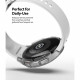 Skaidrus ir juodas dėklai Samsung Galaxy Watch 4 Classic 46mm laikrodžiui "Ringke Slim 2-Pack"