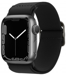 Juoda apyrankė Apple Watch 8 / 9 / 10 / 11 / 12 / SE (40 / 41 / 42 mm) laikrodžiui "Spigen Fit Lite"