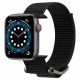 Juoda apyrankė Apple Watch 4 / 5 / 6 / 7 / 8 / 9 / SE / Ultra 1 / 2 (42 / 44 / 45 / 49 mm) laikrodžiui "Spigen Durapro Flex"