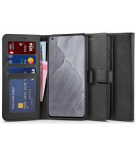 Juodas atverčiamas dėklas Realme GT Master Edition telefonui "Tech-protect Wallet"