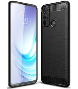 Juodas dėklas Motorola Moto G60 telefonui "Tech-Protect TPUCarbon"
