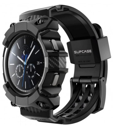 Juodas dėklas Samsaung Galaxy Watch 4 44mm laikrodžiui "Supcase Unicorn Beetle Pro"