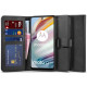 Juodas atverčiamas dėklas Motorola Moto G60 telefonui "Tech-protect Wallet"