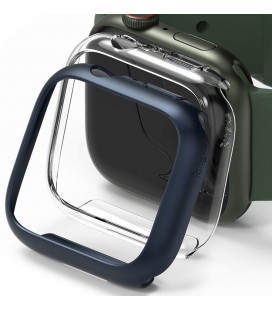 Mėlynas ir skaidrus dėklai Apple Watch 7 45mm laikrodžiui "Ringke Slim 2-Pack"