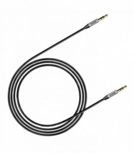 Audio adapteris Baseus Yiven M30 iš 3,5mm į 3,5mm AUX 1m juodai-sidabrinis CAM30-BS1