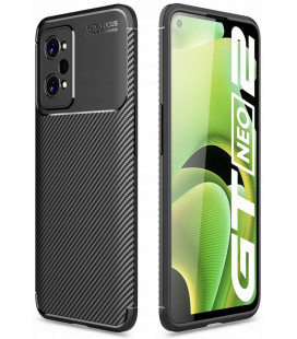 Juodas dėklas Realme GT Neo 2 / GT 2 5G / Neo 3T telefonui "Tech-Protect TPUCarbon"