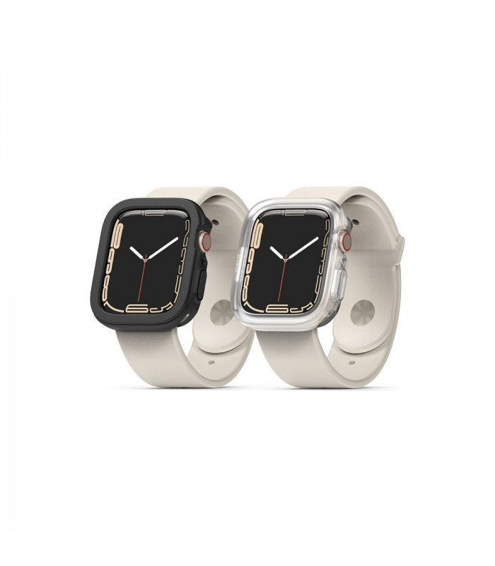 Juodas apsauginis dėklas Apple Watch 7 (45mm) laikrodžiui \