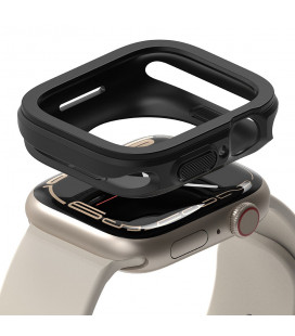 Juodas apsauginis dėklas Apple Watch 7 (41mm) laikrodžiui "Ringke Air"