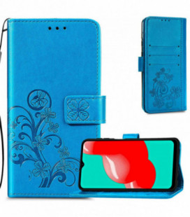 Dėklas Flower Book Samsung A225 A22 4G mėlynas