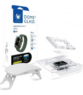 Apsauginis grūdintas stiklas Apple Watch 7 (45mm) laikrodžiui "Whitestone Dome Glass 2-Pack"