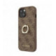 GUHCP13S4GMRBR Guess PU 4G Ring Case for iPhone 13 Mini Brown