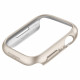 Geltonas (Starlight) dėklas Apple Watch 7 / 8 / 9 (41mm) laikrodžiui "Spigen Thin Fit"