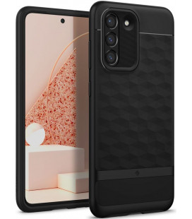 Juodas dėklas Samsung Galaxy S21 FE telefonui "Caseology Parallax"