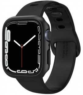 Juodas dėklas Apple Watch 7 (45mm) laikrodžiui "Spigen Thin Fit"