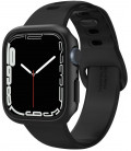 Juodas dėklas Apple Watch 7 / 8 (45mm) laikrodžiui "Spigen Thin Fit"