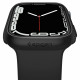Juodas dėklas Apple Watch 7 / 8 (45mm) laikrodžiui "Spigen Thin Fit"