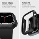 Juodas dėklas Apple Watch 7 / 8 / 9 (45mm) laikrodžiui "Spigen Thin Fit"