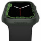 Žalias (Military) dėklas Apple Watch 7 / 8 / 9 (45mm) laikrodžiui "Spigen Thin Fit"