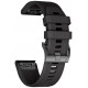 Juoda apyrankė Garmin Fenix 5X / 3HR / 5X PLUS / 6X / 6X PRO / 7X / 8 / 8 PRO (51 mm) laikrodžiui "Tech-Protect Smooth"