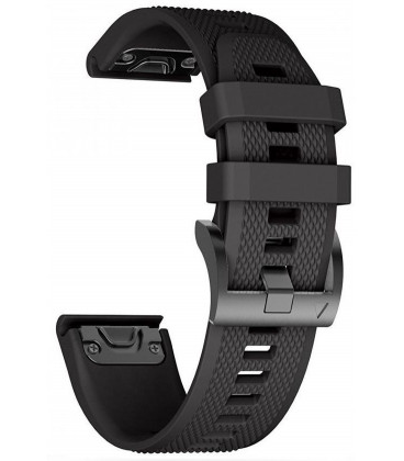 Juoda apyrankė Garmin Fenix 5 / 6 / 6 PRO / 7 laikrodžiui "Tech-Protect Smooth"