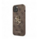 GUHCP13M4GMGBR Guess PU 4G Metal Logo Case for iPhone 13 Brown