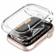 Skaidrus dėklas Apple Watch 7 / 8 / 9 (45mm) laikrodžiui "Spigen Ultra Hybrid V1"
