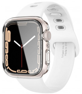 Skaidrus dėklas Apple Watch 7 / 8 / 9 (41mm) laikrodžiui "Spigen Ultra Hybrid V1"