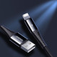 Juodas USB - (MicroUSB, Type-C, Lightning) laidas 120cm 3A "Joyroom S-1230G4 3IN1"
