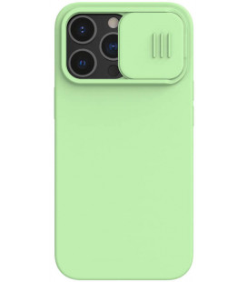 Žalias dėklas Apple iPhone 13 Pro telefonui "Nillkin CamShield Silky Magnetic Silicone"