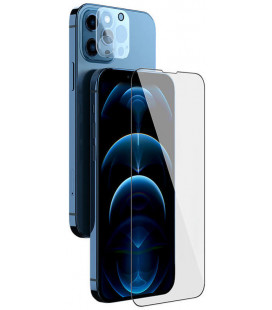 Apsauginis grūdintas stiklas Apple iPhone 13 Pro telefonui "Nillkin 2in1 HD Full Screen Tempered Glass"
