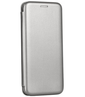Pilkas atverčiamas dėklas Samsung Galaxy A02S telefonui "Book Elegance"