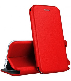 Raudonas atverčiamas dėklas Samsung Galaxy S21 FE telefonui "Book Elegance"