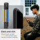 Juodas dėklas Samsung Galaxy S22 telefonui "Spigen Thin Fit"