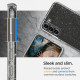 Skaidrus dėklas su blizgučiais Samsung Galaxy S22 telefonui "Spigen Liquid Crystal Glitter"
