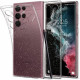 Skaidrus dėklas su blizgučiais Samsung Galaxy S22 Ultra telefonui "Spigen Liquid Crystal Glitter"