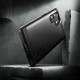 Juodas dėklas Samsung Galaxy S22 Ultra telefonui "Spigen Tough Armor"