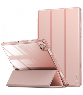 Rausvai auksinės spalvos atverčiamas dėklas Samsung Galaxy Tab A8 10.5 X200 / X205 planšetei "Infiland Rugged Crystal"