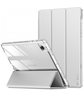 Sidabrinės spalvos atverčiamas dėklas Samsung Galaxy Tab A8 10.5 X200 / X205 planšetei "Infiland Rugged Crystal"
