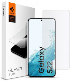 Apsauginis grūdintas stiklas Samsung Galaxy S22 telefonui "Spigen Glas.TR Slim"