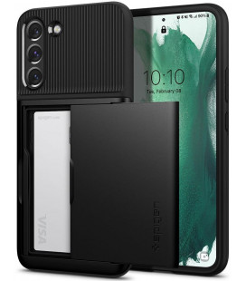 Juodas dėklas Samsung Galaxy S22 Plus telefonui "Spigen Slim Armor CS"