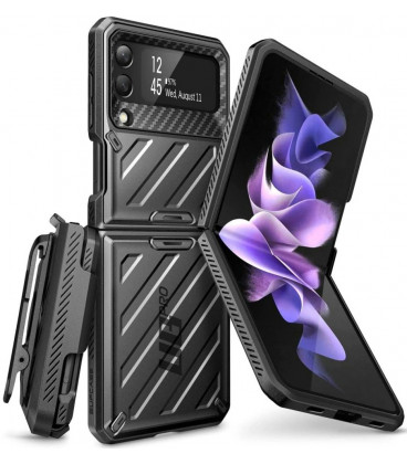 Juodas dėklas Samsung Galaxy Z Flip 3 telefonui "Supcase Unicorn Beetle Pro"