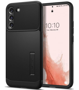 Juodas dėklas Samsung Galaxy S22 telefonui "Spigen Slim Armor"