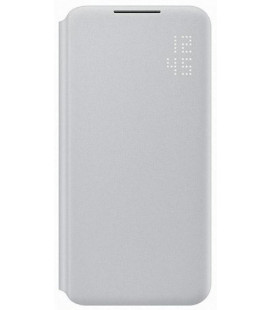 Originalus šviesiai pilkas atverčiamas dėklas "LED View Cover" Samsung Galaxy S22 telefonui "EF-NS901PJE"