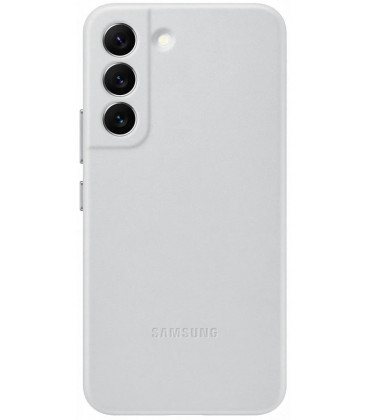 Originalus šviesiai pilkas dėklas "Leather Cover" Samsung Galaxy S22 telefonui "EF-VS901LJE"