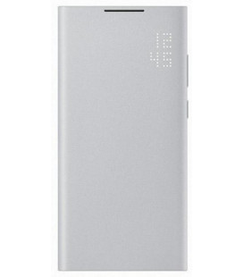 Originalus šviesiai pilkas atverčiamas dėklas "LED View Cover" Samsung Galaxy S22 Ultra telefonui "EF-NS908PJE"